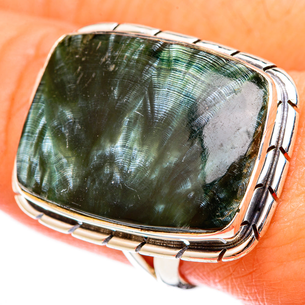 Seraphinite Rings handcrafted by Anasilvercos - RING122604
