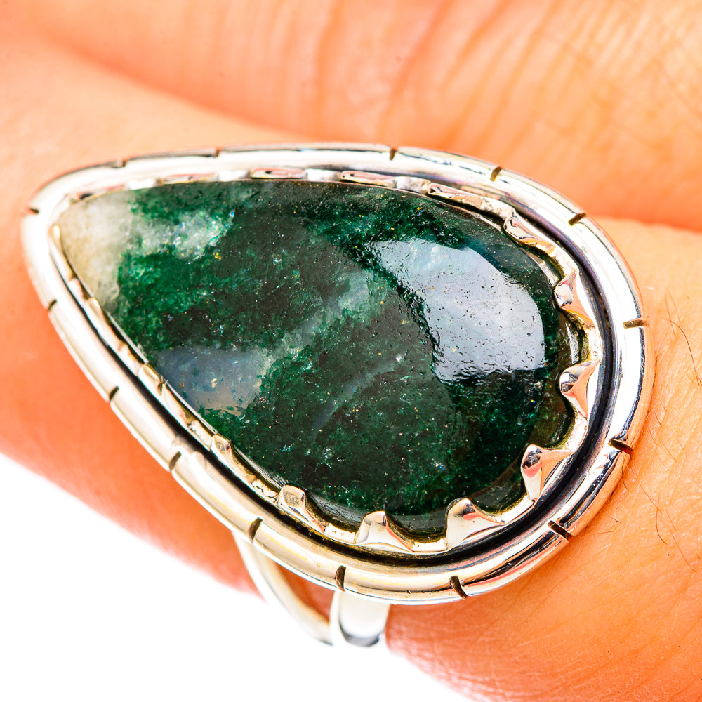 Green Aventurine Rings handcrafted by Anasilvercos - RING122623