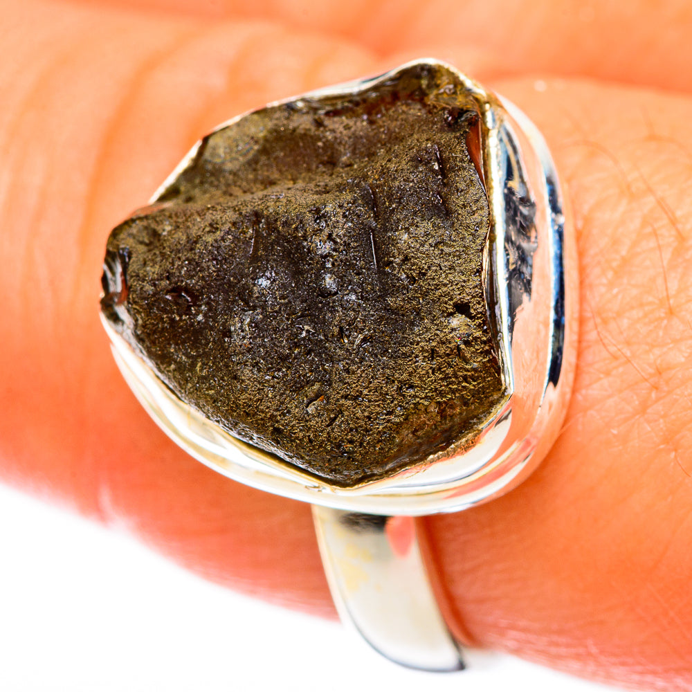 Czech Moldavite Rings handcrafted by Anasilvercos - RING122626