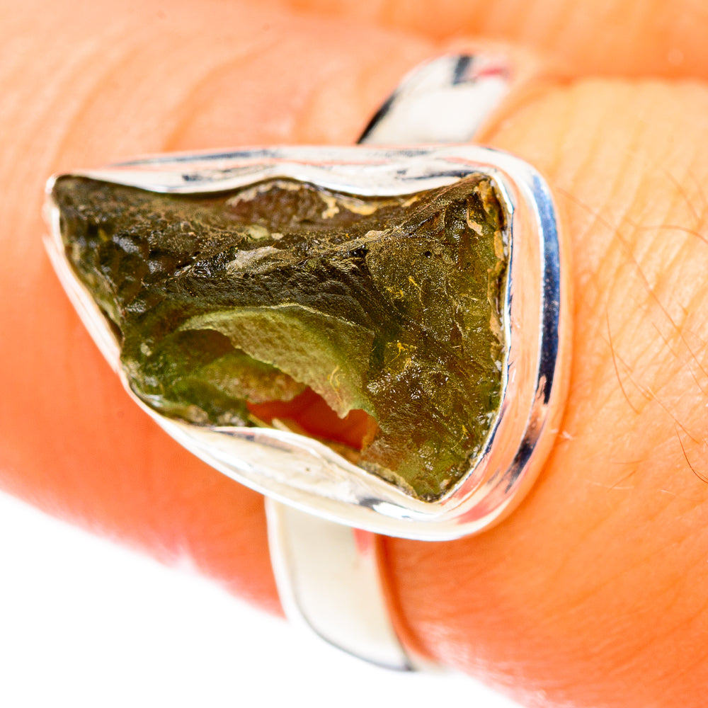 Czech Moldavite Rings handcrafted by Anasilvercos - RING122627