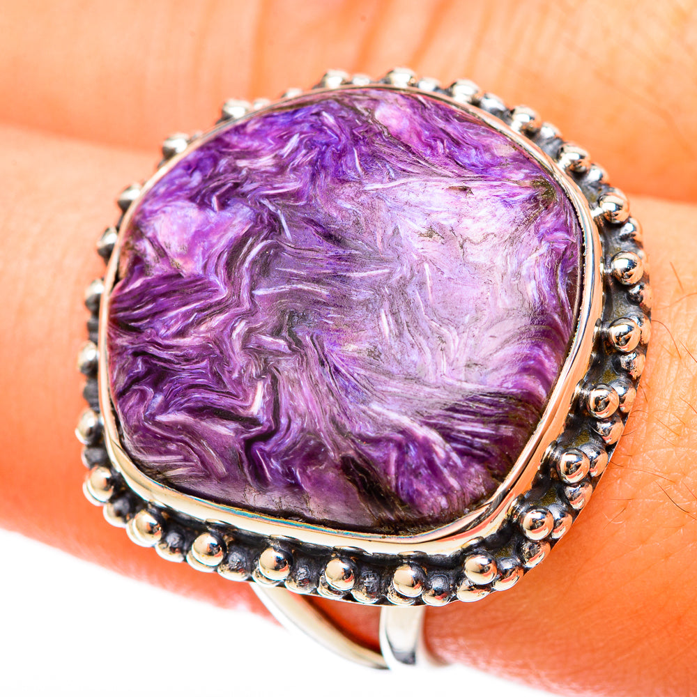 Charoite Rings handcrafted by Anasilvercos - RING122629