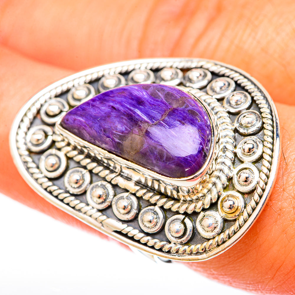 Charoite Rings handcrafted by Anasilvercos - RING122630