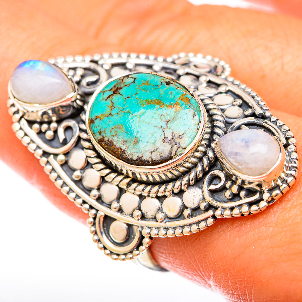 Tibetan Turquoise Rings handcrafted by Anasilvercos - RING122634