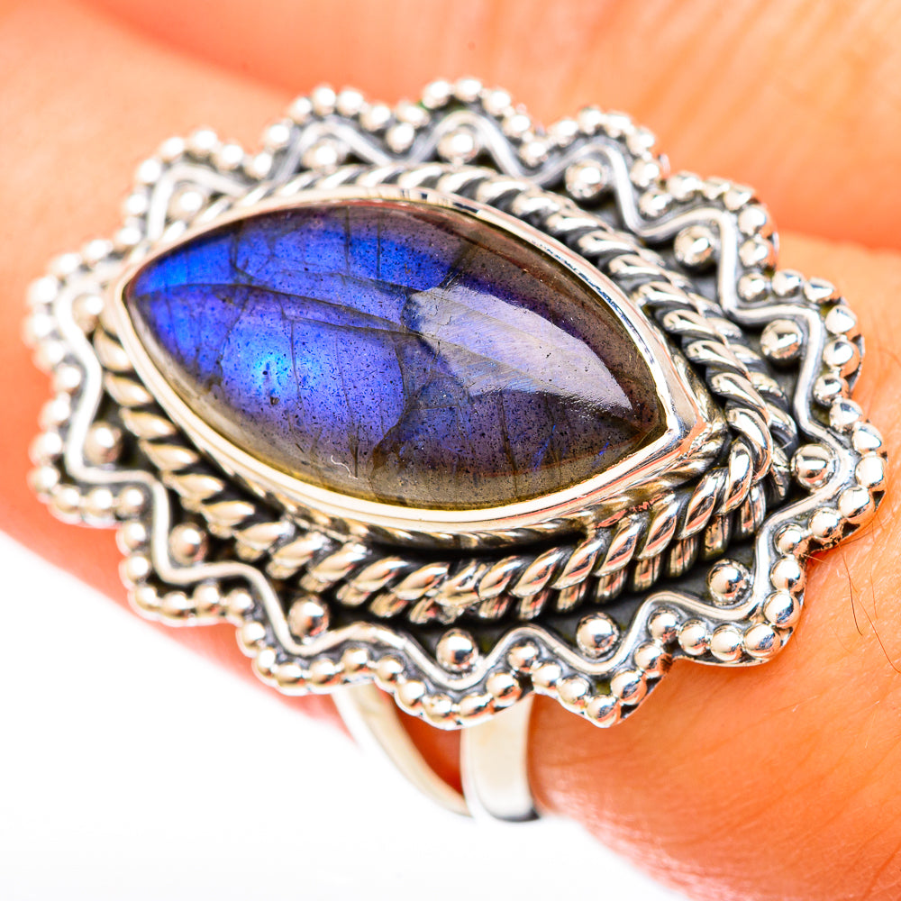 Labradorite Rings handcrafted by Anasilvercos - RING122635