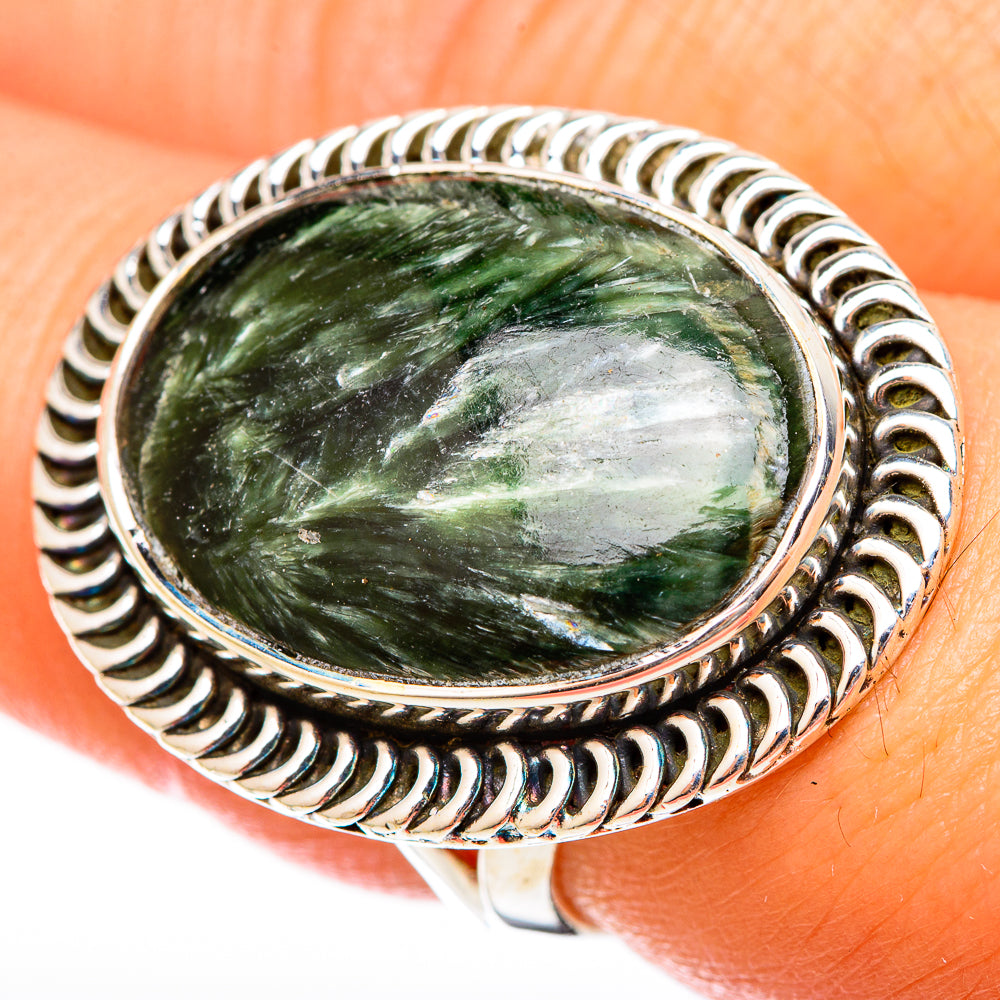 Seraphinite Rings handcrafted by Anasilvercos - RING122642
