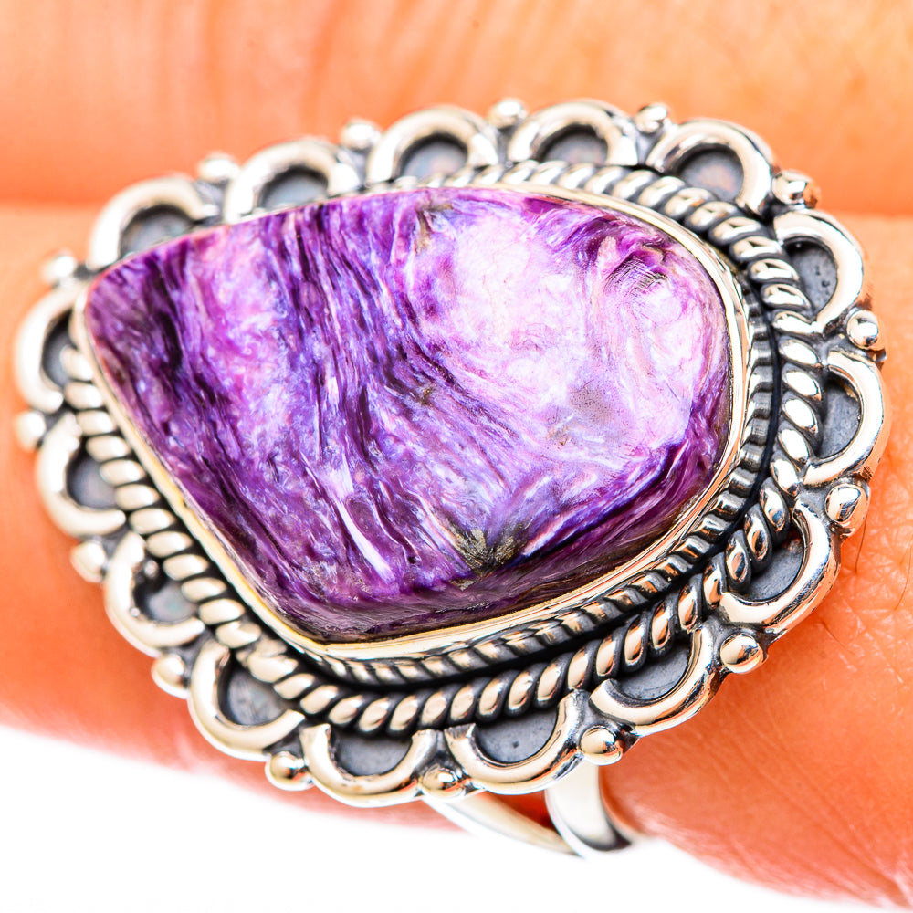 Charoite Rings handcrafted by Anasilvercos - RING122648