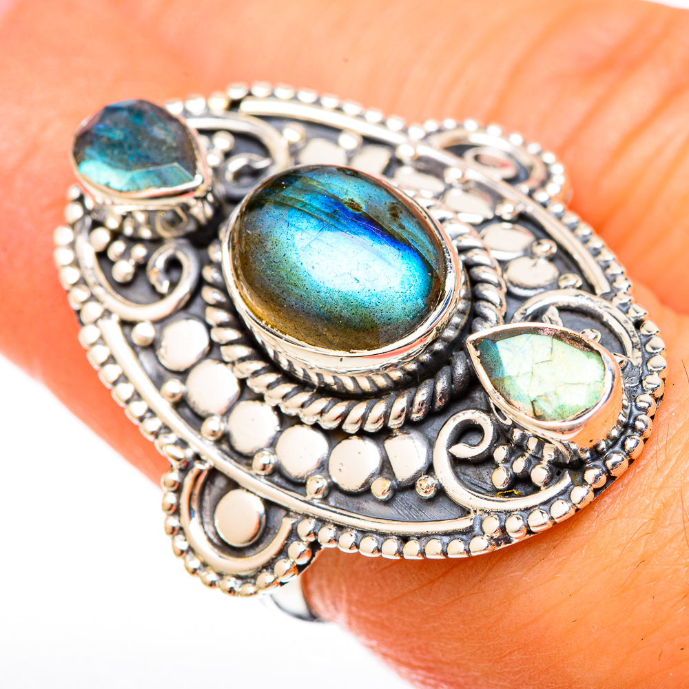 Labradorite Rings handcrafted by Anasilvercos - RING122653