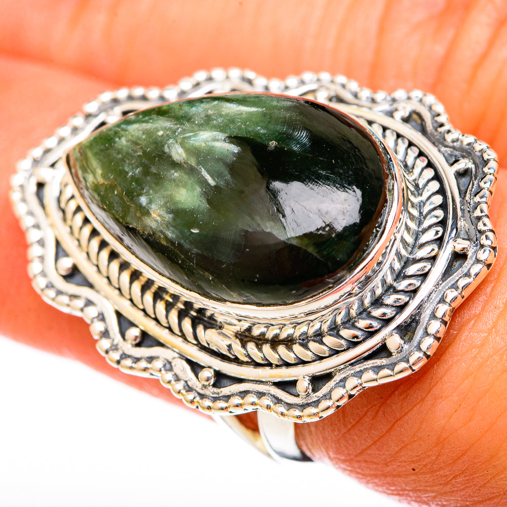 Seraphinite Rings handcrafted by Anasilvercos - RING122655