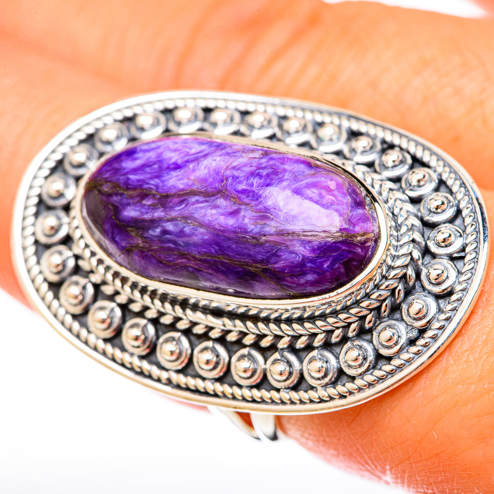 Charoite Rings handcrafted by Anasilvercos - RING122658