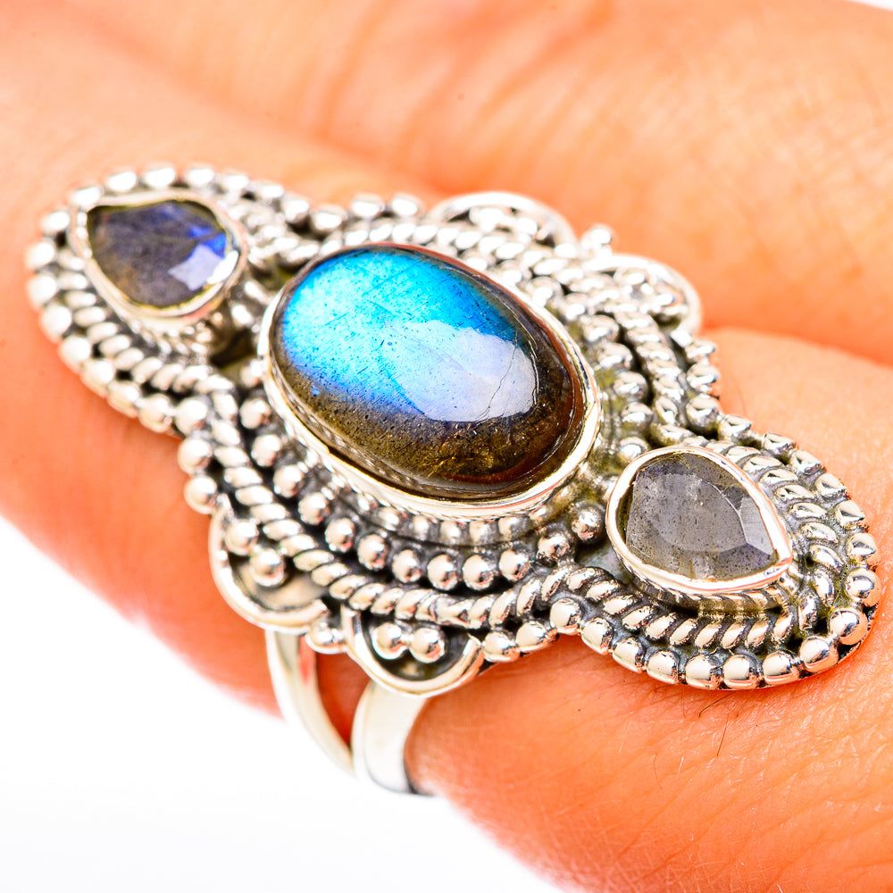 Labradorite Rings handcrafted by Anasilvercos - RING122659