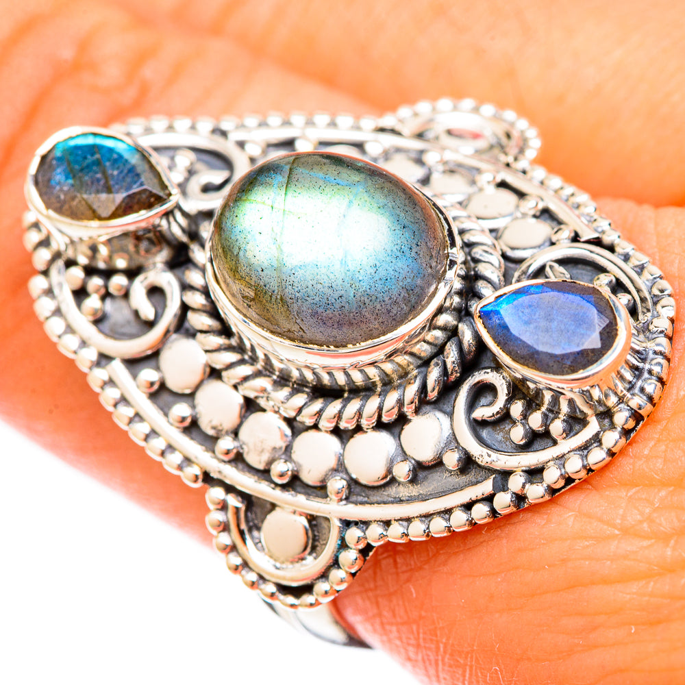 Labradorite Rings handcrafted by Anasilvercos - RING122661