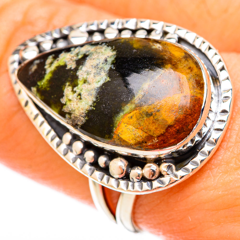 Australian Green Opal Rings handcrafted by Anasilvercos - RING122662