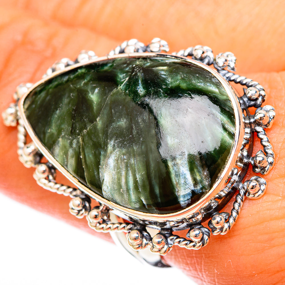 Seraphinite Rings handcrafted by Anasilvercos - RING122664