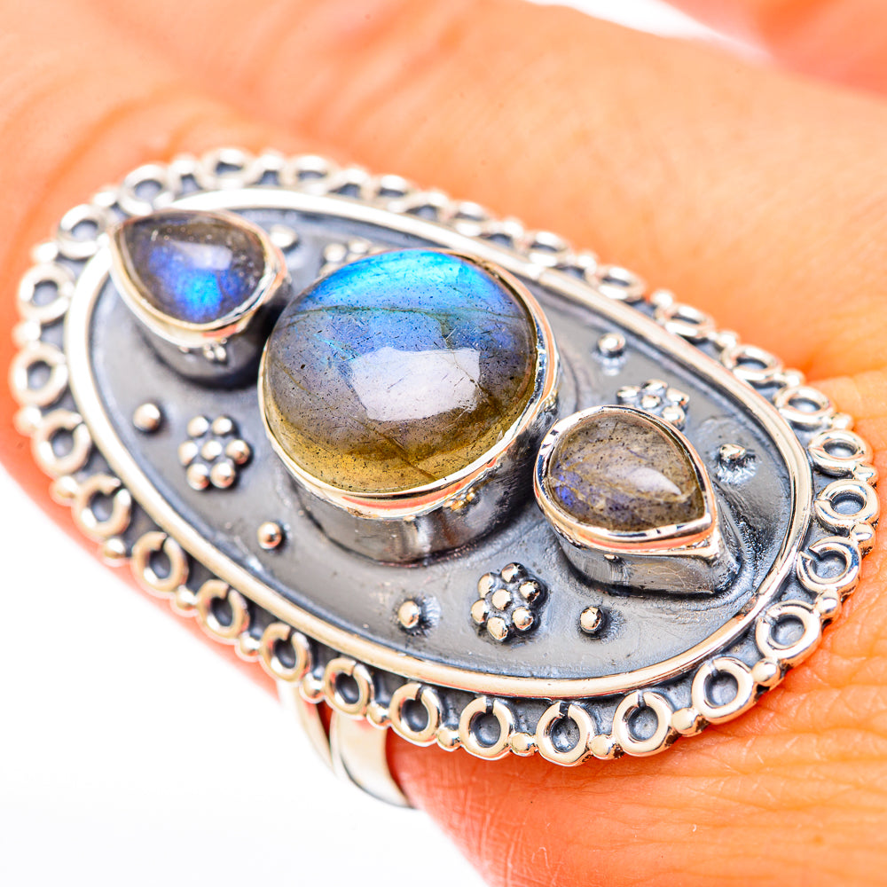 Labradorite Rings handcrafted by Anasilvercos - RING122670