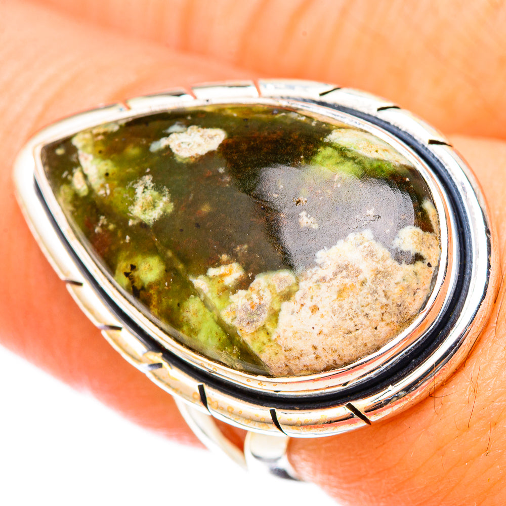 Australian Green Opal Rings handcrafted by Anasilvercos - RING122672