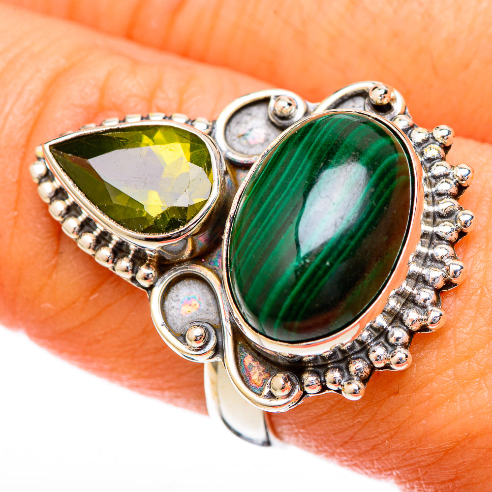 Malachite Rings handcrafted by Anasilvercos - RING122679
