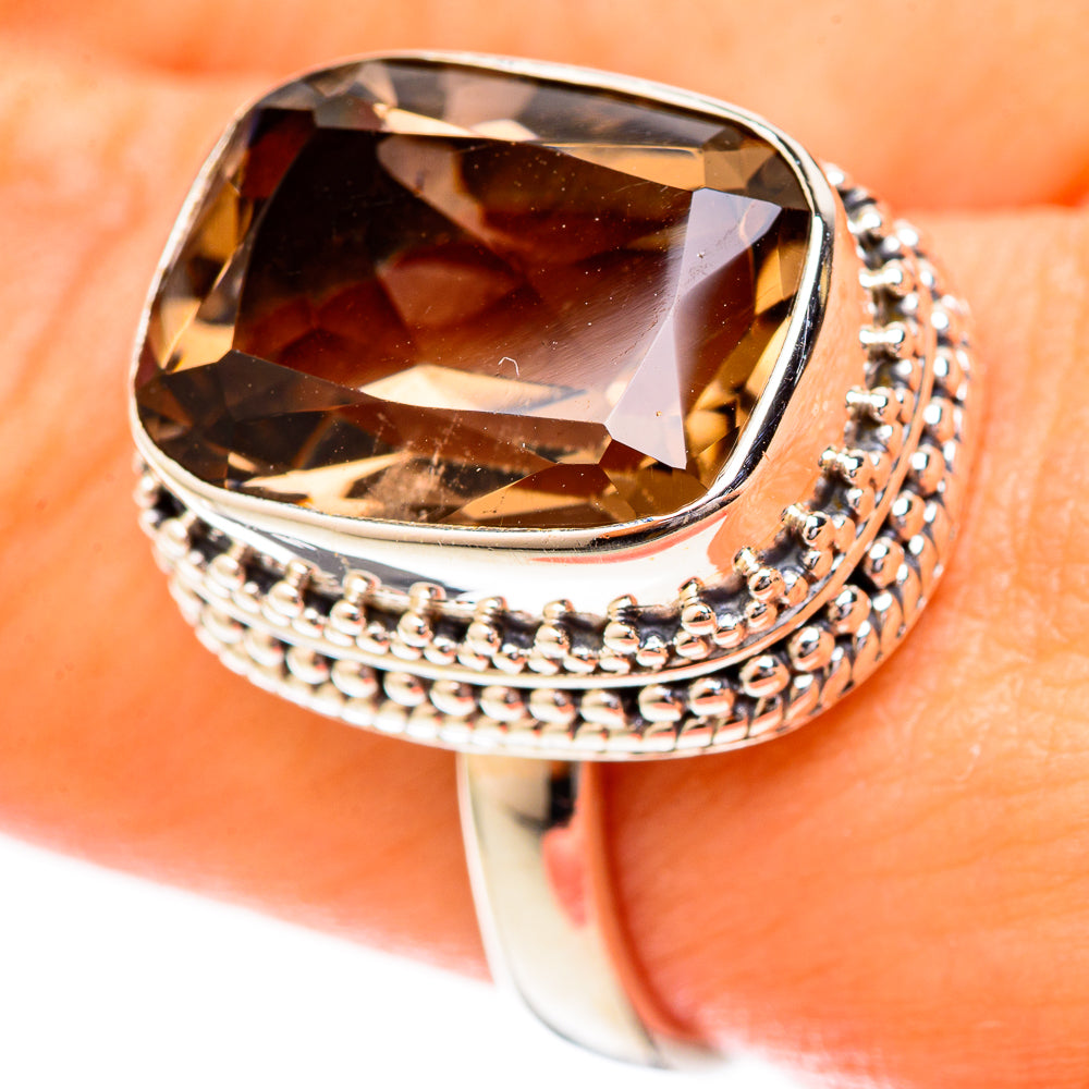 Smoky Quartz Rings handcrafted by Anasilvercos - RING122681