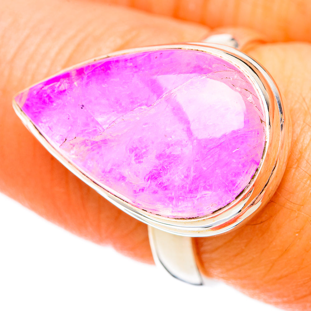 Pink Moonstone Rings handcrafted by Anasilvercos - RING122683