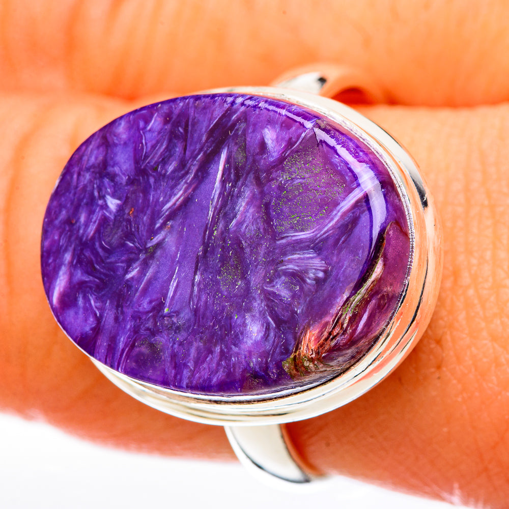 Charoite Rings handcrafted by Anasilvercos - RING122685