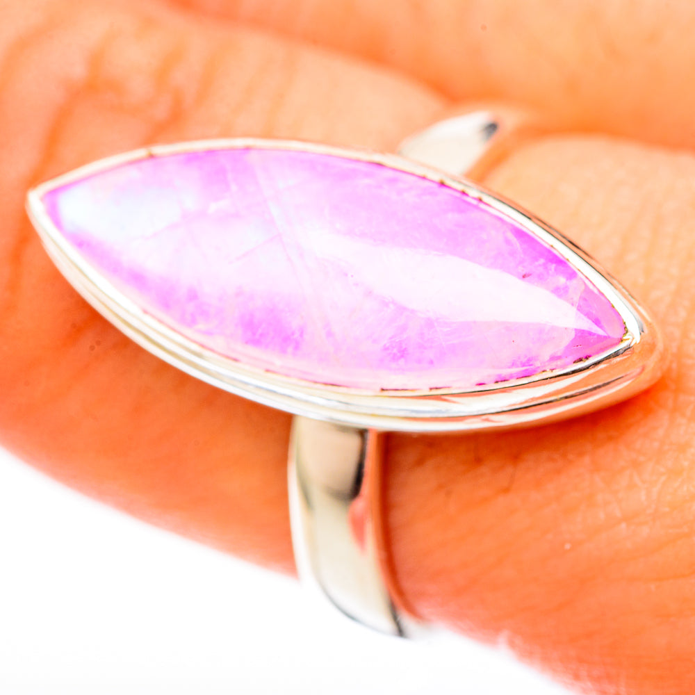 Pink Moonstone Rings handcrafted by Anasilvercos - RING122703