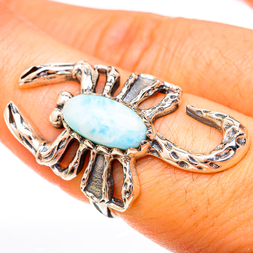 Larimar Rings handcrafted by Anasilvercos - RING122728