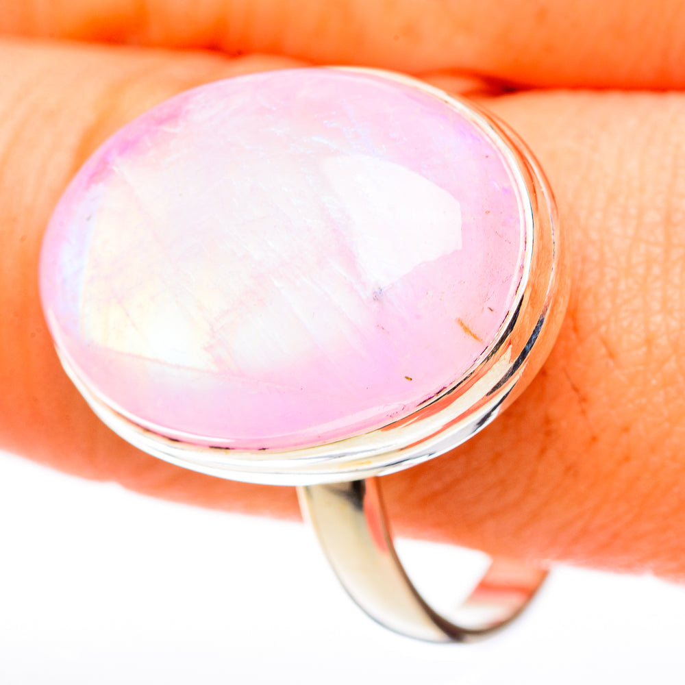 Pink Moonstone Rings handcrafted by Anasilvercos - RING122736