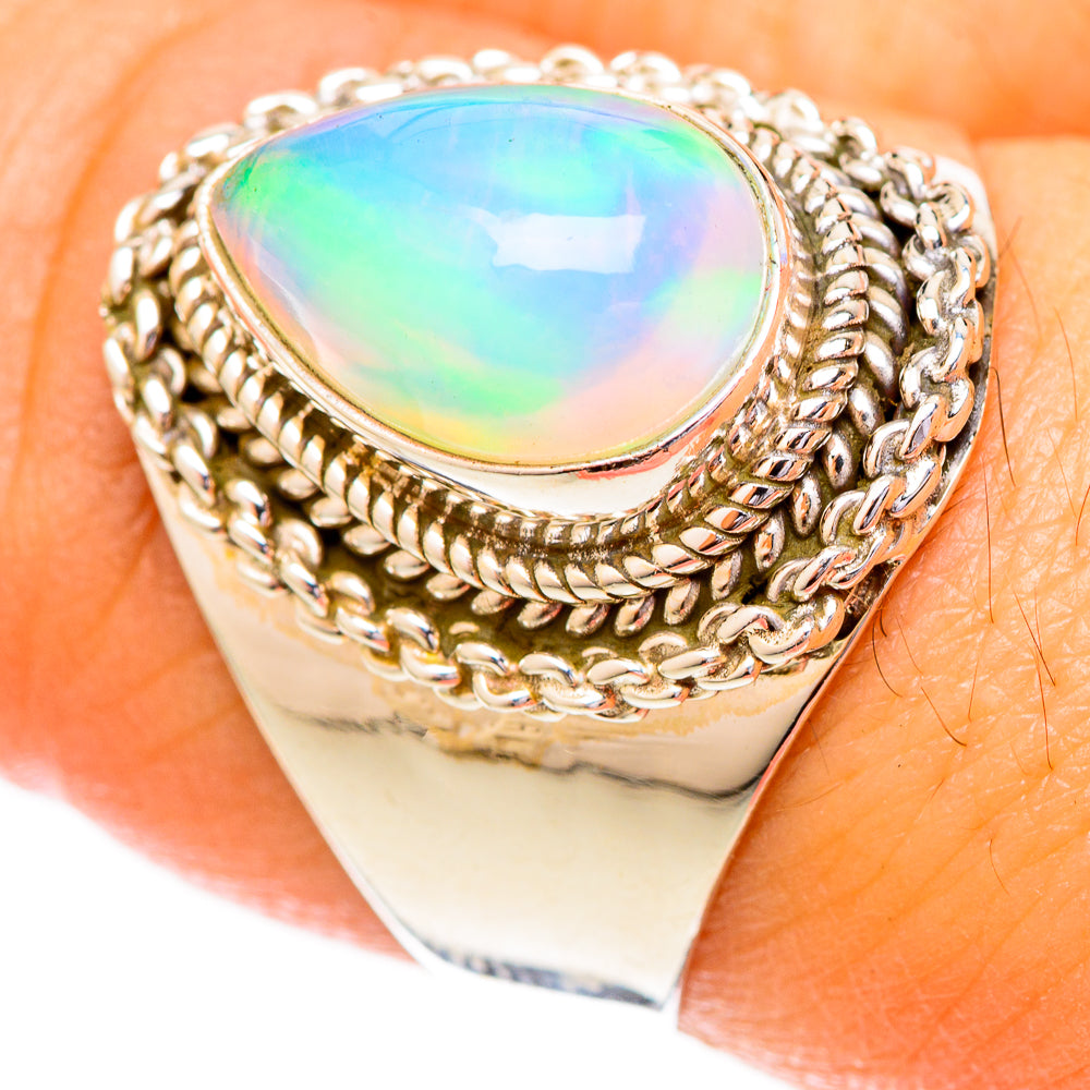 Ethiopian Opal Rings handcrafted by Anasilvercos - RING122744