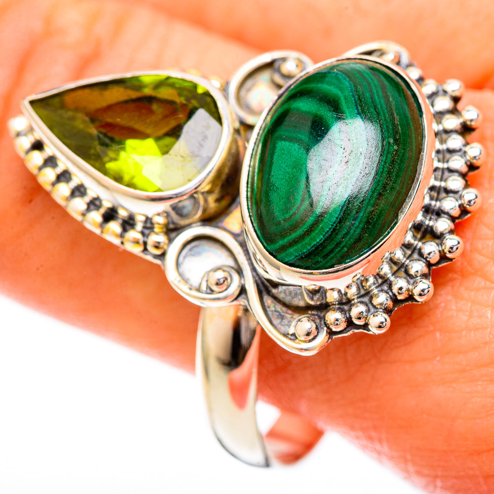 Malachite Rings handcrafted by Anasilvercos - RING122753