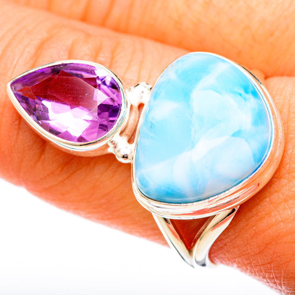 Larimar Rings handcrafted by Anasilvercos - RING122758
