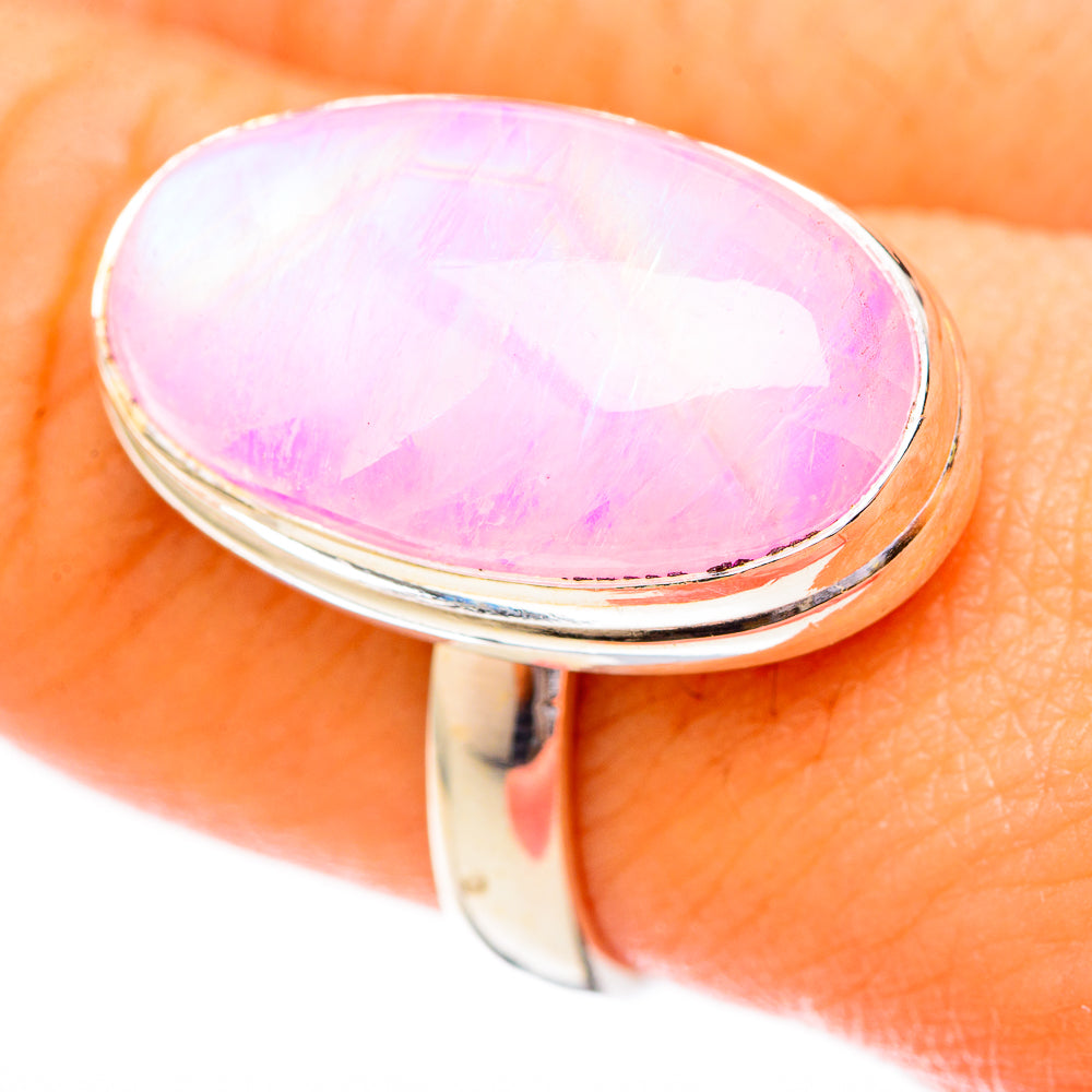 Pink Moonstone Rings handcrafted by Anasilvercos - RING122771