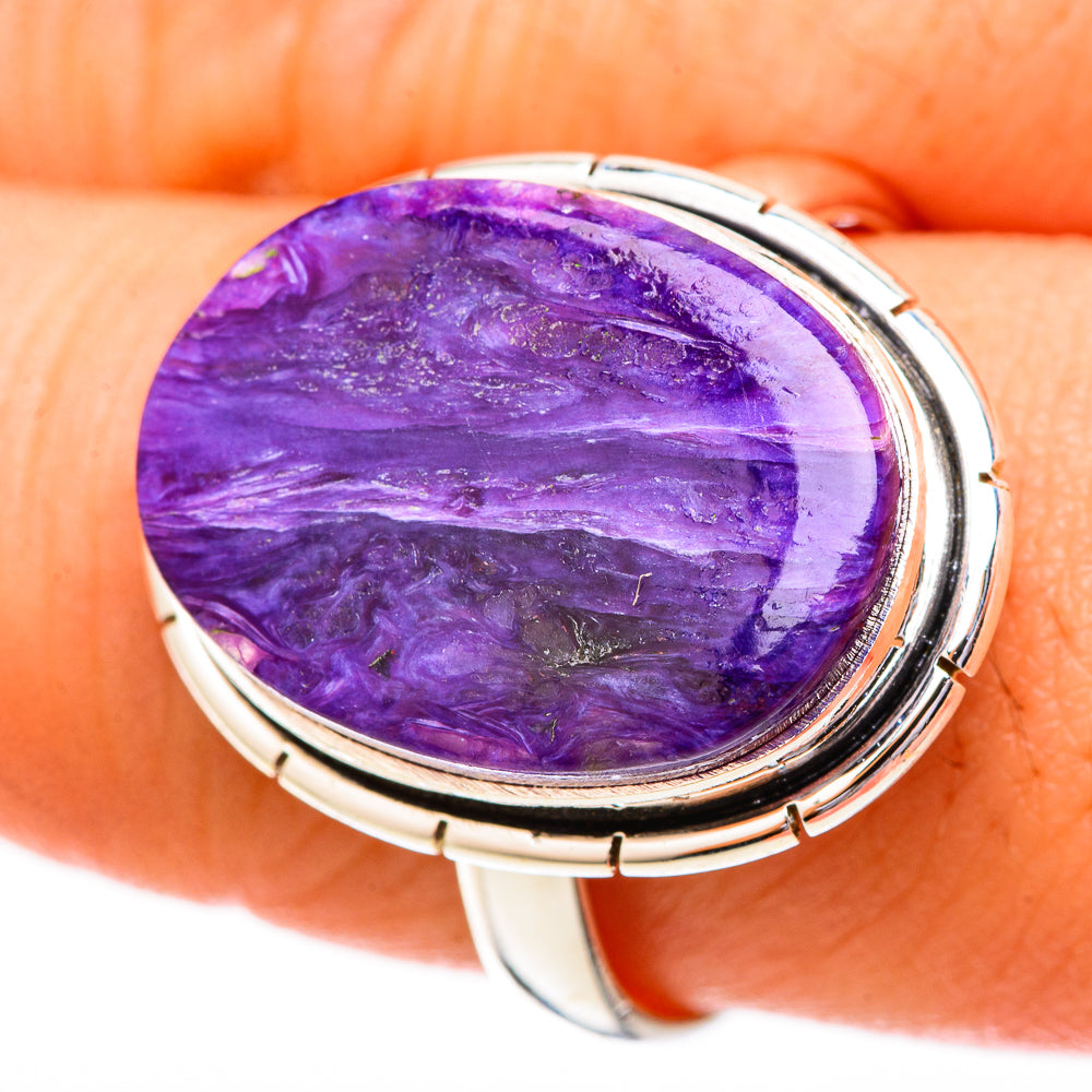 Charoite Rings handcrafted by Anasilvercos - RING122773