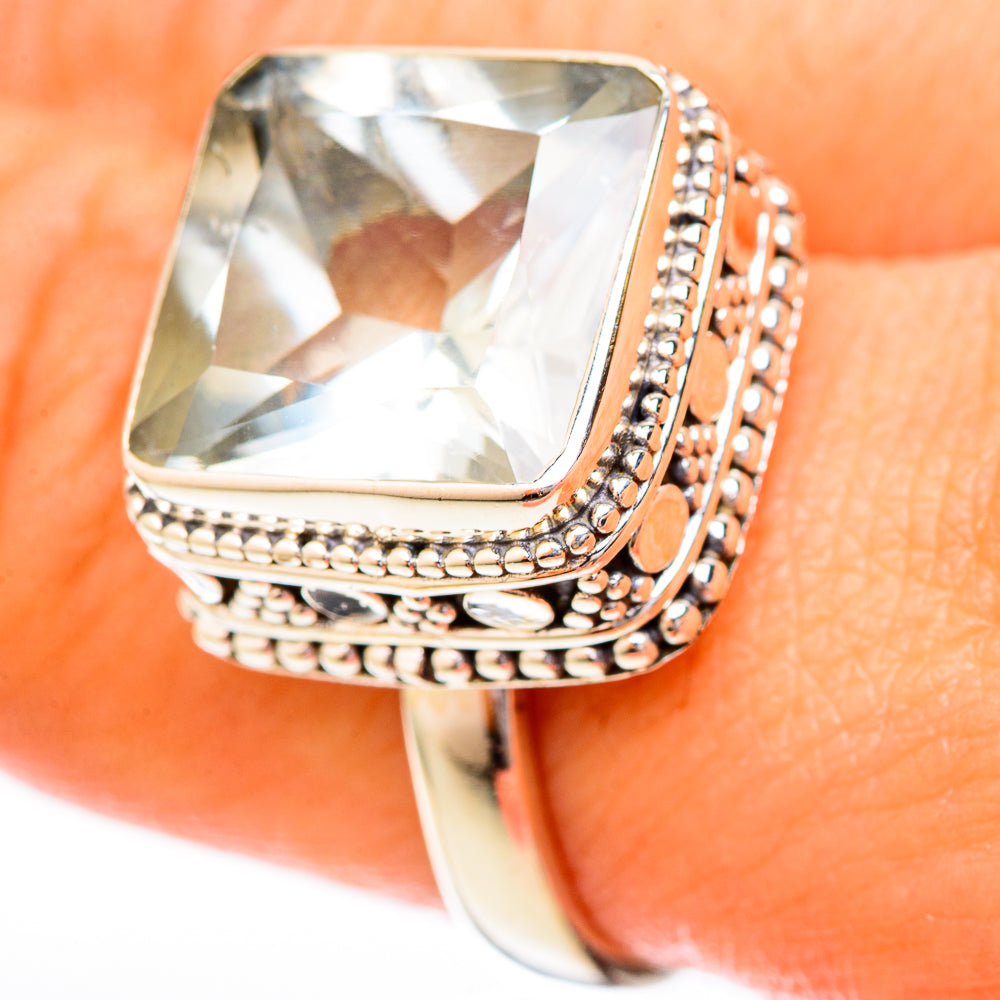 Green Amethyst Rings handcrafted by Anasilvercos - RING122783