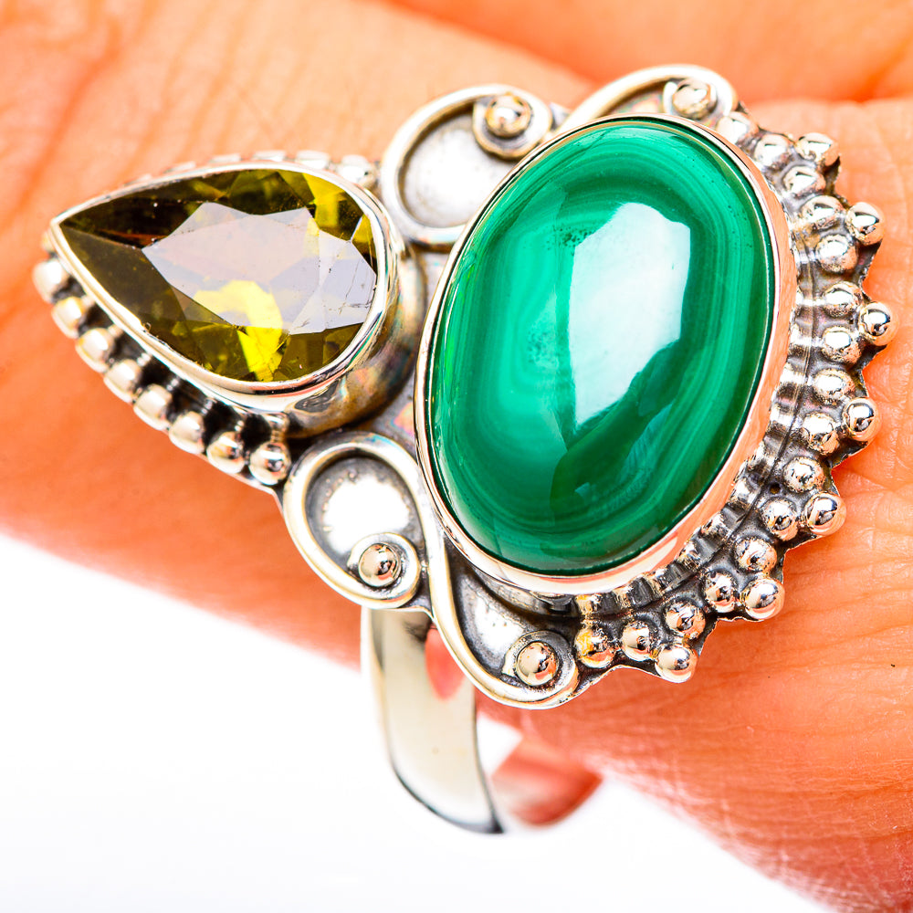 Malachite Rings handcrafted by Anasilvercos - RING122796