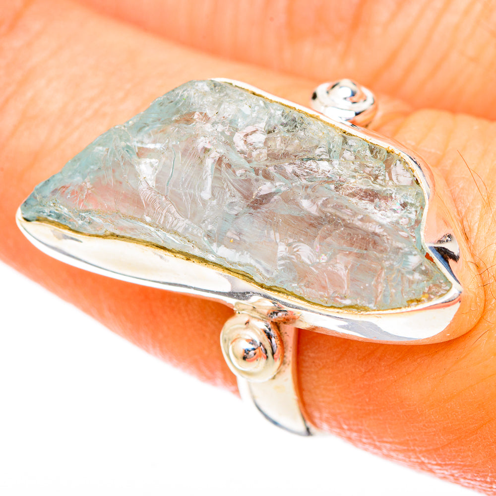 Aquamarine Rings handcrafted by Anasilvercos - RING122802
