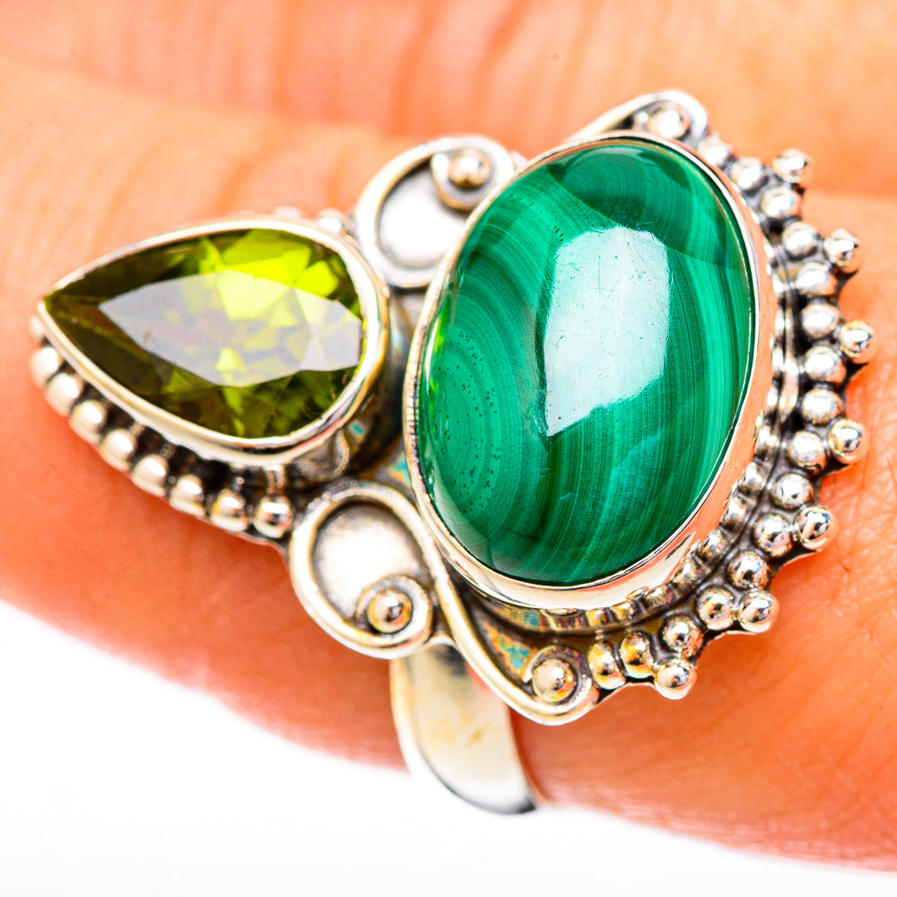 Malachite Rings handcrafted by Anasilvercos - RING122808