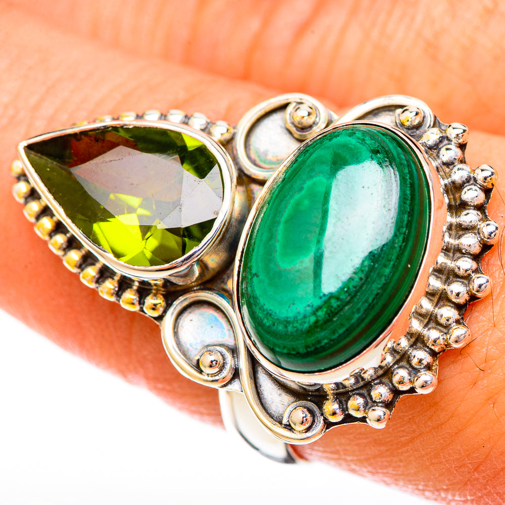 Malachite Rings handcrafted by Anasilvercos - RING122818