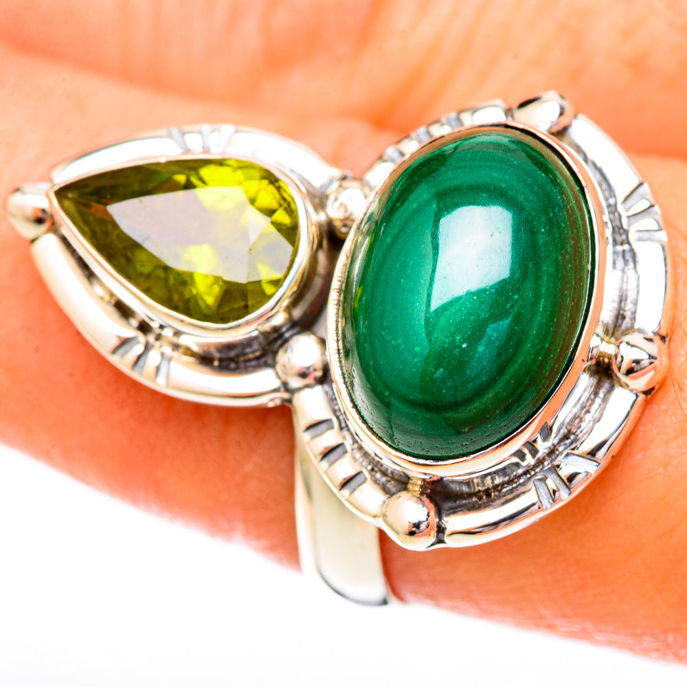 Malachite Rings handcrafted by Anasilvercos - RING122819