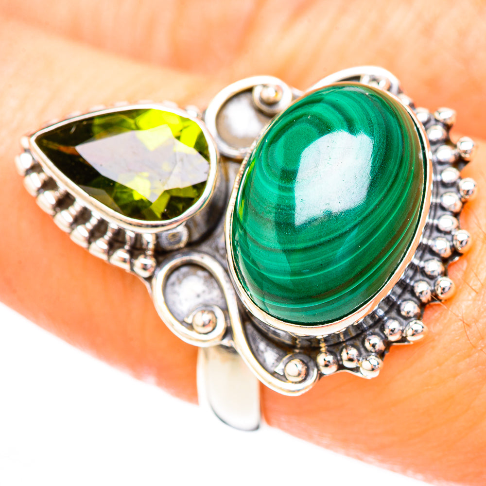 Malachite Rings handcrafted by Anasilvercos - RING122830