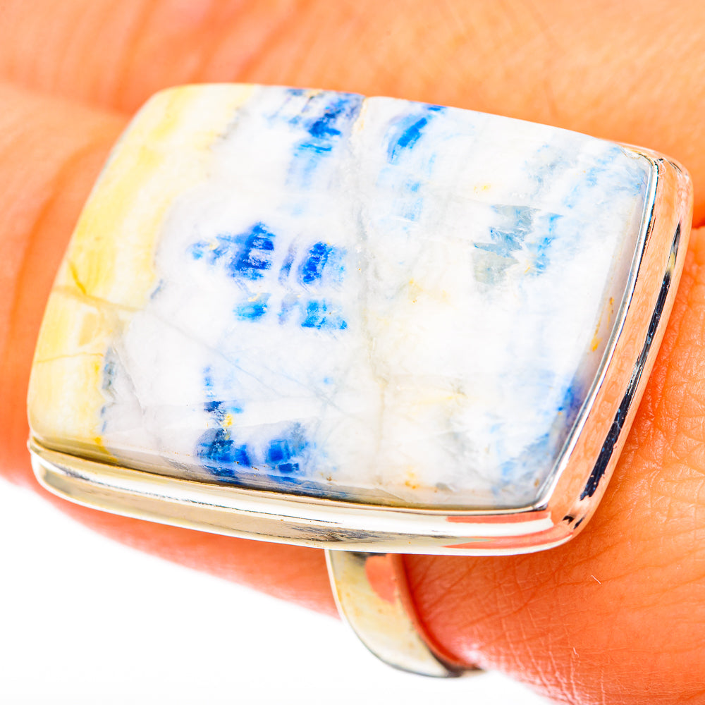 Blue Scheelite Rings handcrafted by Anasilvercos - RING122840