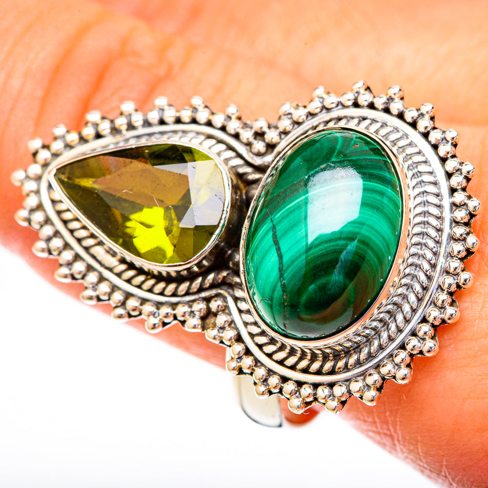 Malachite Rings handcrafted by Anasilvercos - RING122843