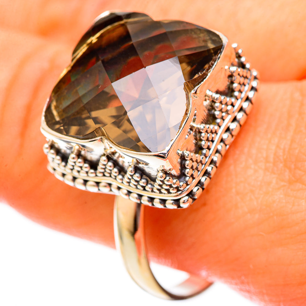 Smoky Quartz Rings handcrafted by Anasilvercos - RING122844