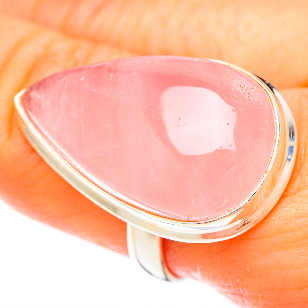 Rose Quartz Rings handcrafted by Anasilvercos - RING122846