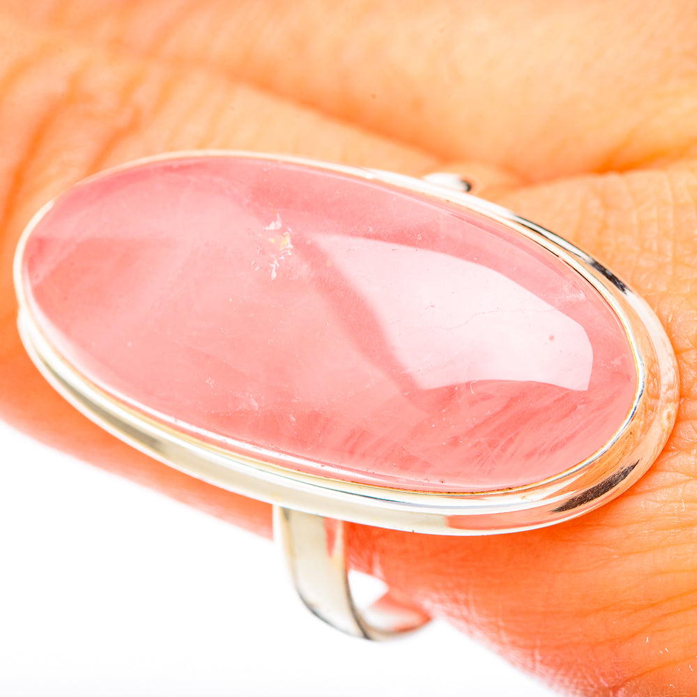 Rose Quartz Rings handcrafted by Anasilvercos - RING122847