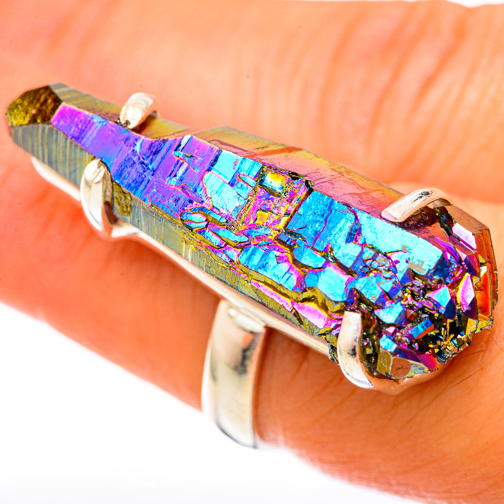 Titanium Sunshine Druzy Rings handcrafted by Anasilvercos - RING122856