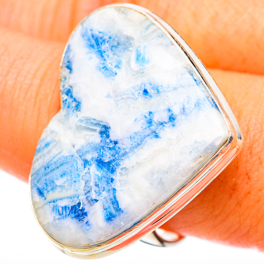 Blue Scheelite Rings handcrafted by Anasilvercos - RING122866