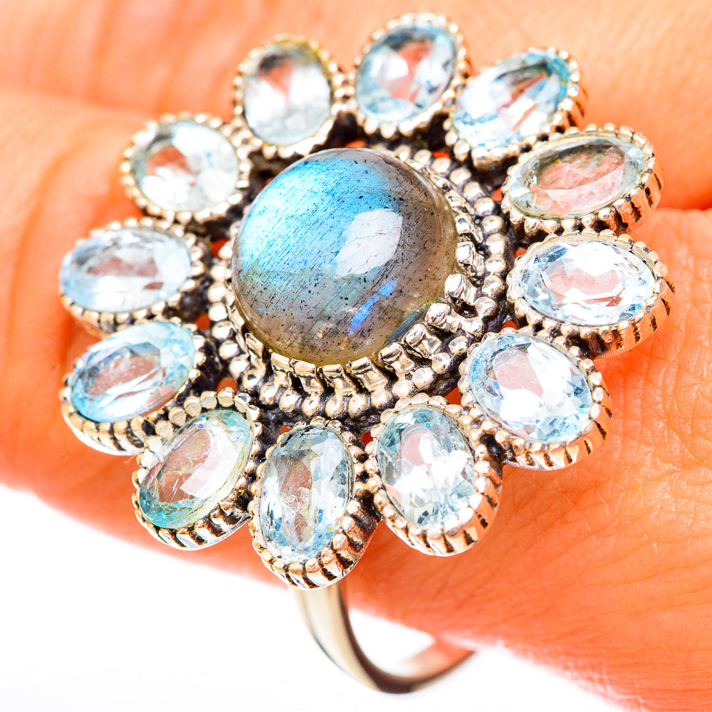 Labradorite Rings handcrafted by Anasilvercos - RING122873