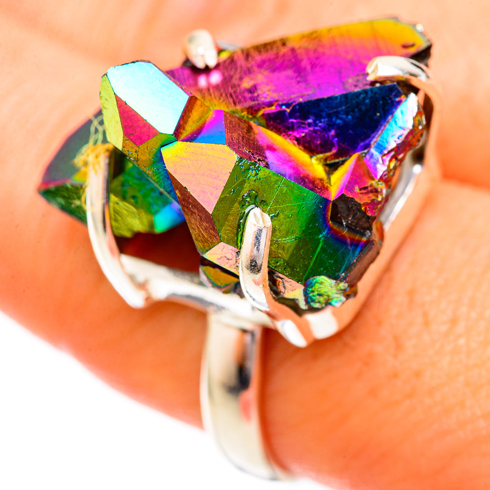 Titanium Sunshine Druzy Rings handcrafted by Anasilvercos - RING122888
