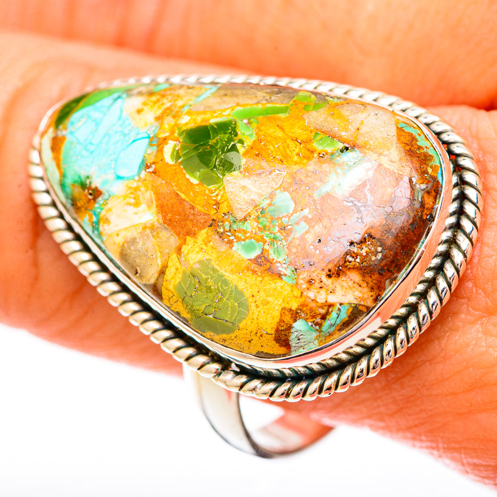 Chrysocolla Rings handcrafted by Anasilvercos - RING122891