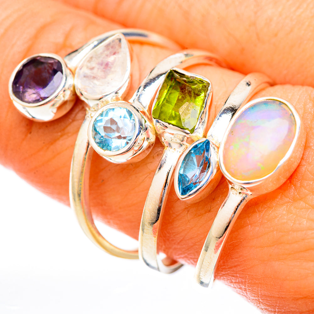 Ethiopian Opal Rings handcrafted by Anasilvercos - RING122892