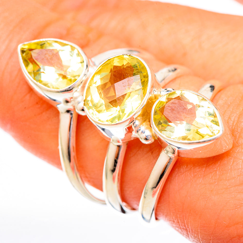 Citrine Rings handcrafted by Anasilvercos - RING122917